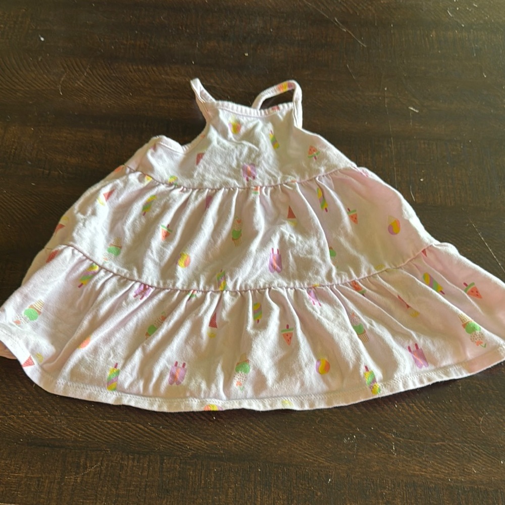 Cat & Jack Pink Sleeveless Dress with Fruit Print